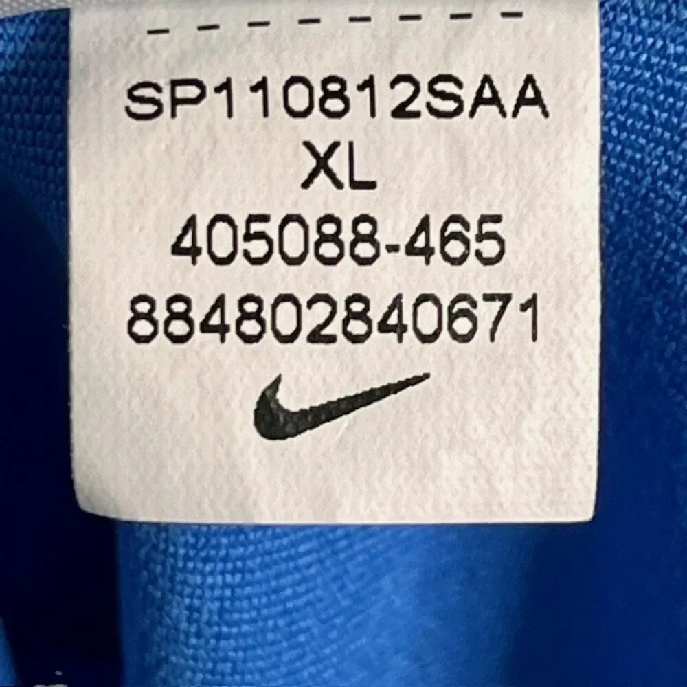 Nike Tennis Dri-Fit 3/4 Sleeve Stretch Top - Cerulean Blue - XL
